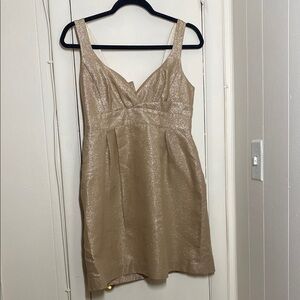 Gold Sheath Dress with Sweetheart Neckline for Cocktail